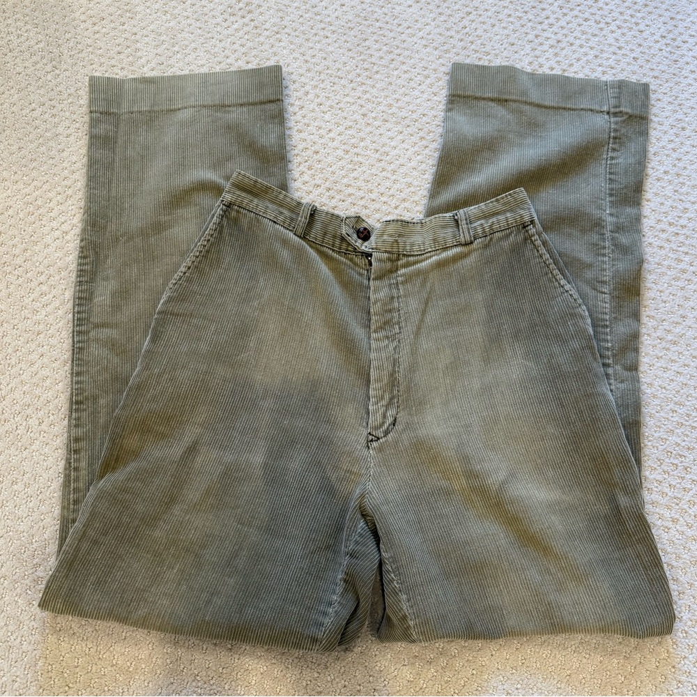 Greenish Tan Corduroy bootcut pants